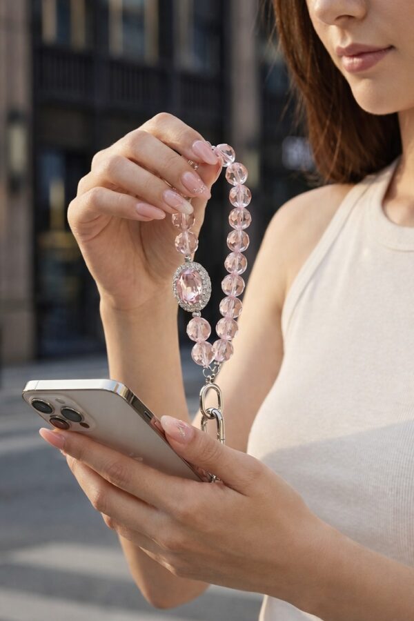 Colgante Cristal Rosa Elegance